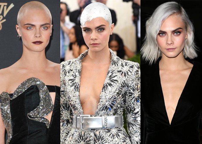 Los cambios de look más radiacales de Cara Delevigne./ Cordon Press