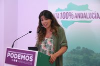 Teresa Rodríguez descarta una moción de censura en Andalucía para "pasar de Guatemala a guatepeor"