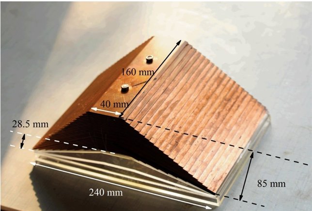 Muestra fabricada del nuevo metamaterial