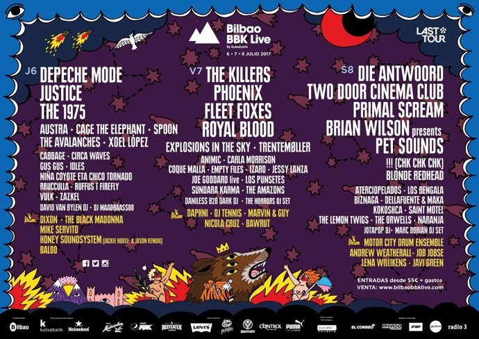 Cartel completo de Bilbao BBK Live