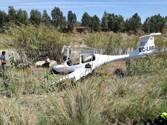 Avioneta accidentada en Vélez Málaga