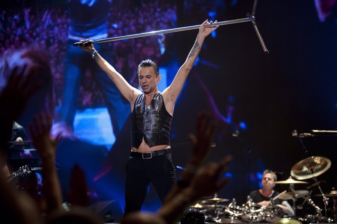 Dave Gahan of Depeche Mode performing live on stage at the LG Arena - Birmingham