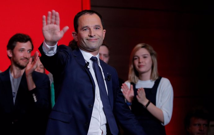 Benoit Hamon tras la primera vuelta de las elecciones en Francia