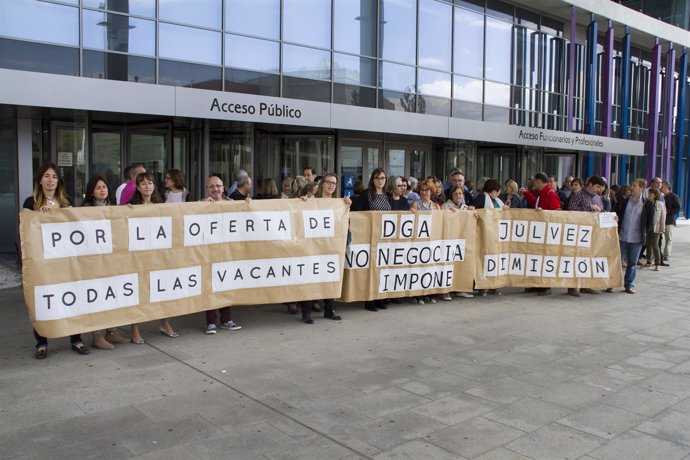 Concentración de trabajadores de la Administración de Justicia