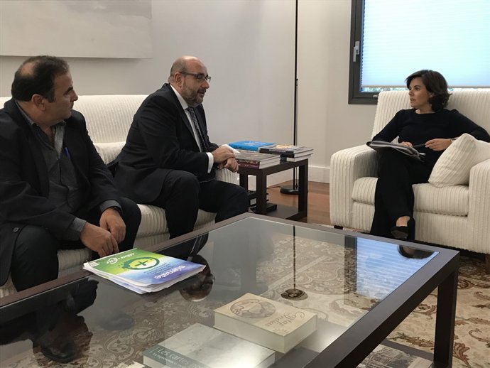 Soraya Sáenz de Santamaría i Miguel Borra (Csif)