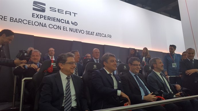 Enric Millo,  Luca de Meo, Álvaro Nadal i Jaume Collboni 