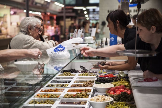 Parada de mercado en Barcelona