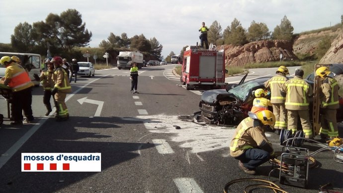 Imagen del accidente en la C-55