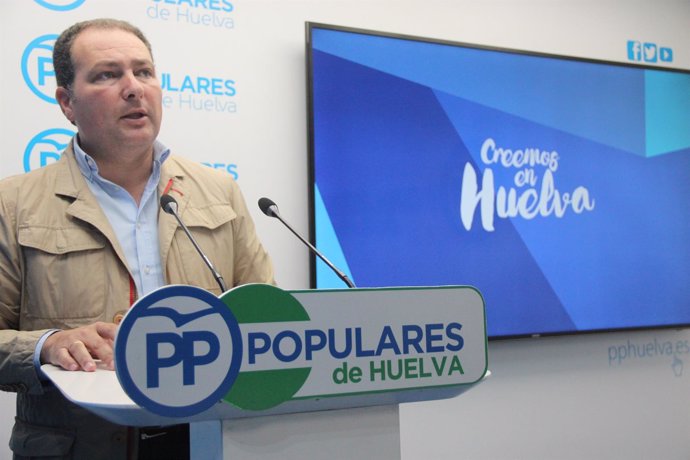 El secretario general del PP de Huelva, David Toscano. 