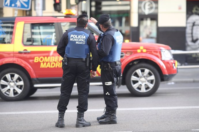 Policía Municipal y bomberos de Madrid