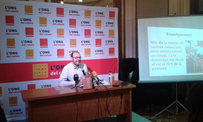 El pte.de Plataforma per la Llengua Òscar Escuder