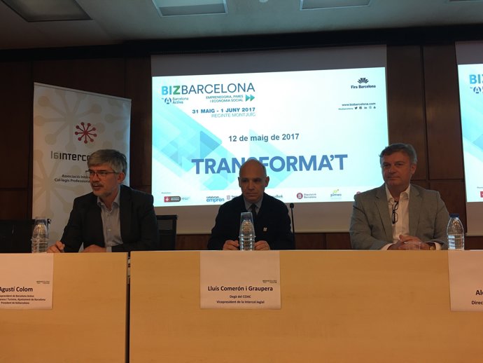 Agustí Colom, Lluís Comerón i Aleix Planas presenten Bizbarcelona