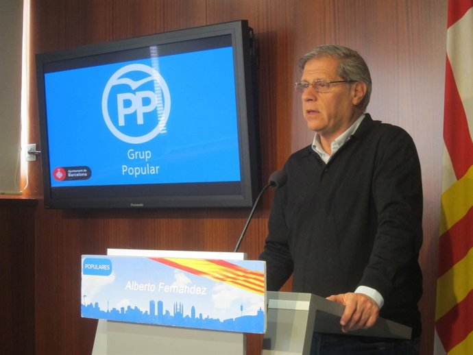  El Líder Del PP A Barcelona, Alberto Fernández                              