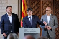 Puigdemont, Junqueras y Romeva darán una conferencia el 22 en la Caja de Música de Madrid