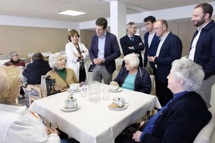 Tellado recibe a Pablo Casado en Galicia