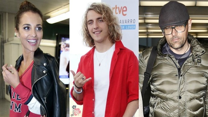Paula Echevarría, Manel Navarro y Risto Mejide/EuropaPress