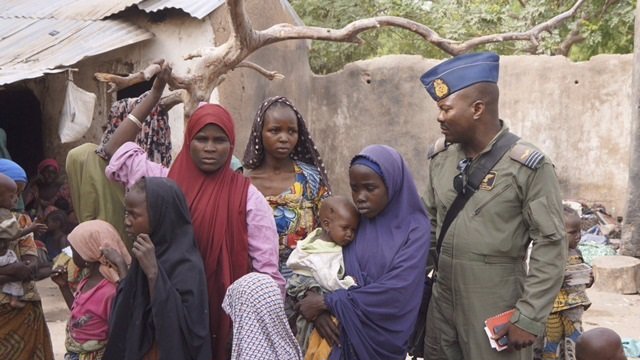 Mujeres y niñas liberadas de Boko Haram