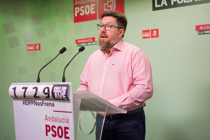 Rueda de prensa del diputado del PSOE-A Rodrigo Sánchez Haro