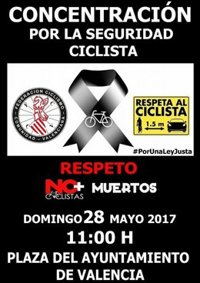 Ciclistas valencianos se concentran el próximo domingo tras el atropello mortal en Oliva