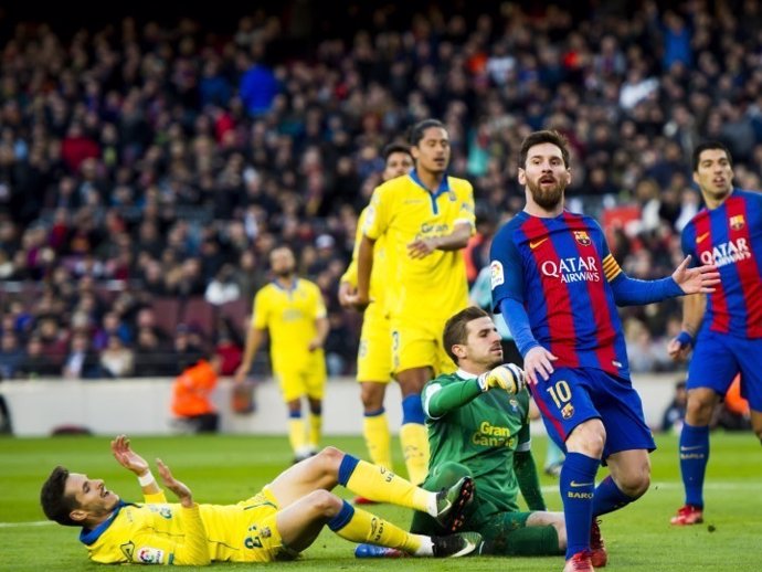 Barcelona Las Palmas Leo Messi Luis Suárez Javi Varas