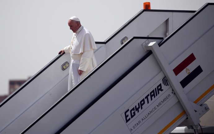 Papa Francisco llega a Egipto