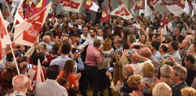 Susana Díaz llega a un acto en Toledo