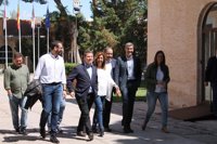 Apoyo de Page a Díaz junto a sus consejeros y cargos del PSOE C-LM