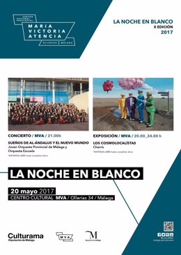 Cartel noche en blanco diputación mva 2017 maría victoria atencia