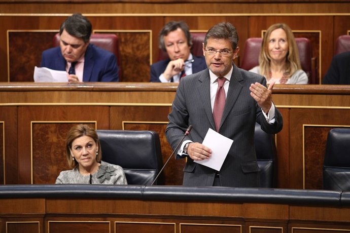 Rafael Catalá en la sessió de control al Govern al Congrés