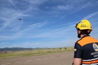 Un dron de observación se incorpora al operativo de emergencias en Puertollano