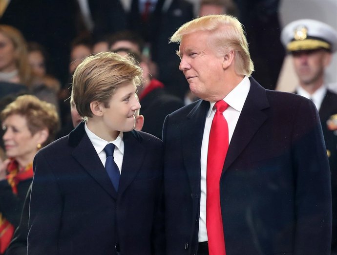 Barron Trump y Donald Trump/Getty