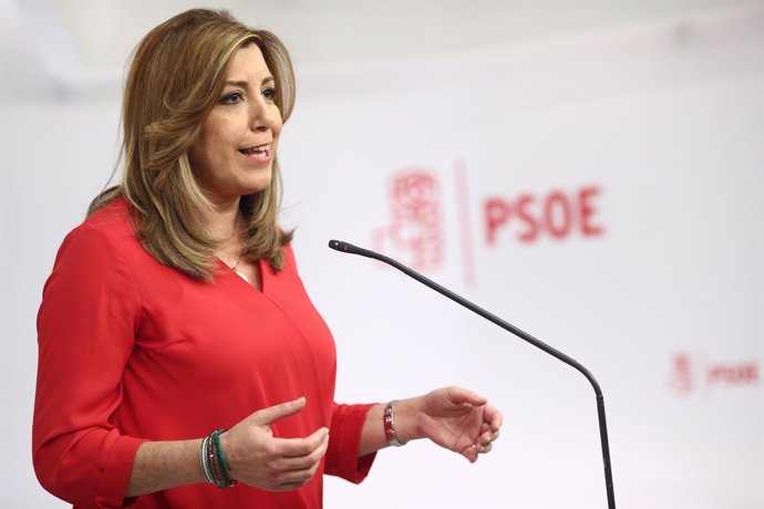 Susana Díaz tras el debate con los candidatos a liderar el PSOE
