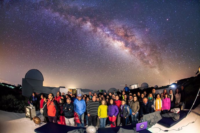 Profesorado participante en la edición de 2016 en el Observatorio del Teide