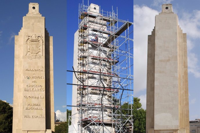 Monumento de Sa Feixina, antes y después de su adecuación