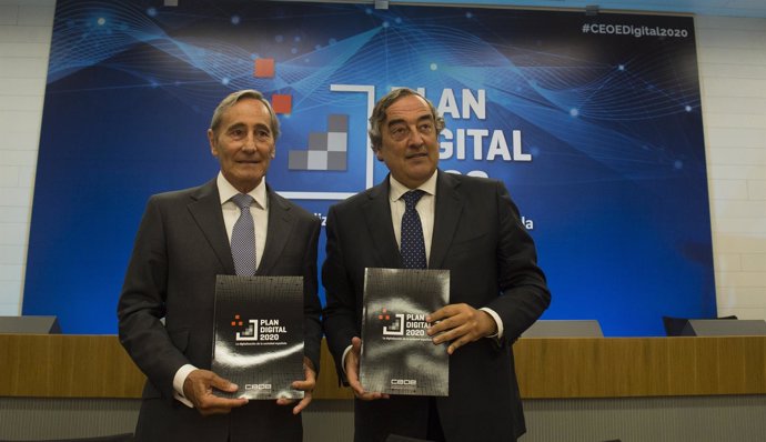 Julio Linares y Juan Rosell presentan el Plan Digital 2020 de la CEOE