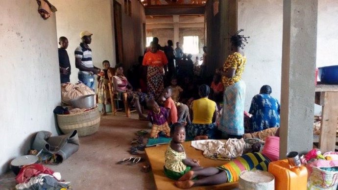 Residentes de Bangassou refugiados en el hospital de MSF
