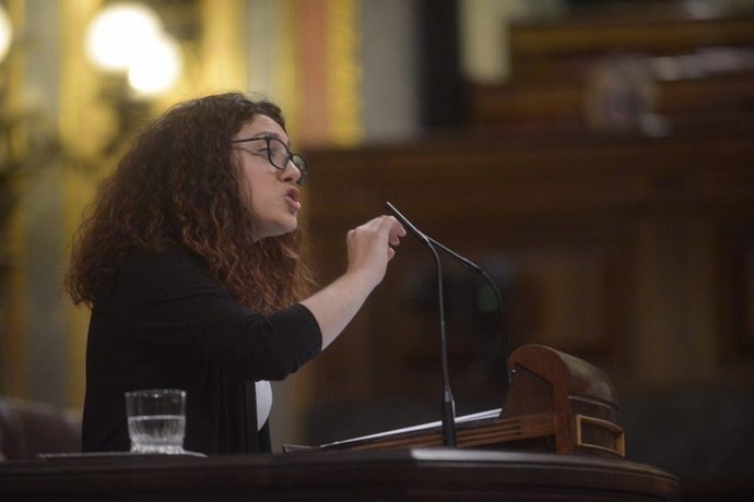La diputada de En Comú Aina Vidal, en el Pleno del Congreso