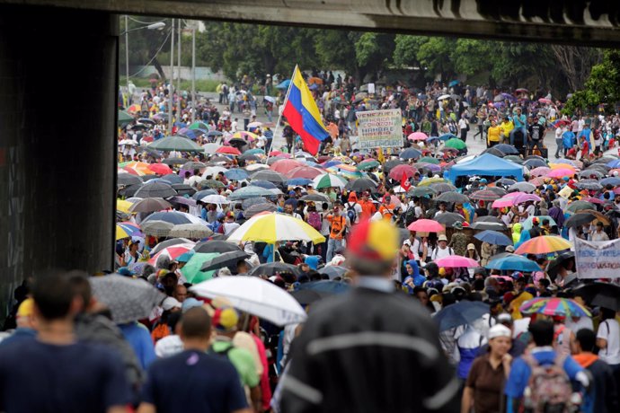 Manifestación contra el Gobierno en Caracas
