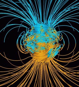Representación del campo magnético terrestre