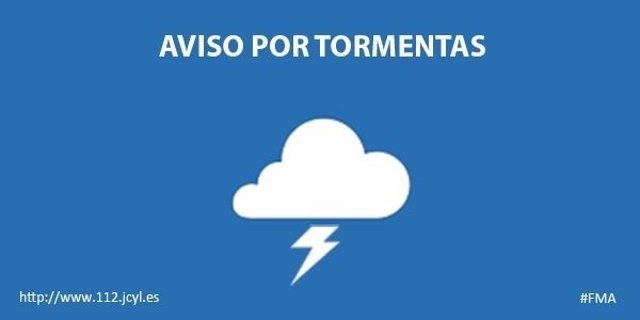 Gráfico del aviso por tormentas