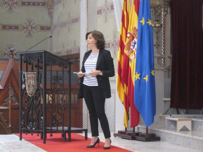 La vicepresidenta del Govern central, S. Sáenz de Santamaría                    