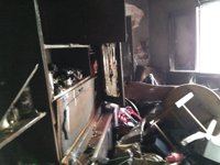 Un incendio provoca daños importantes en una vivienda de Pamplona