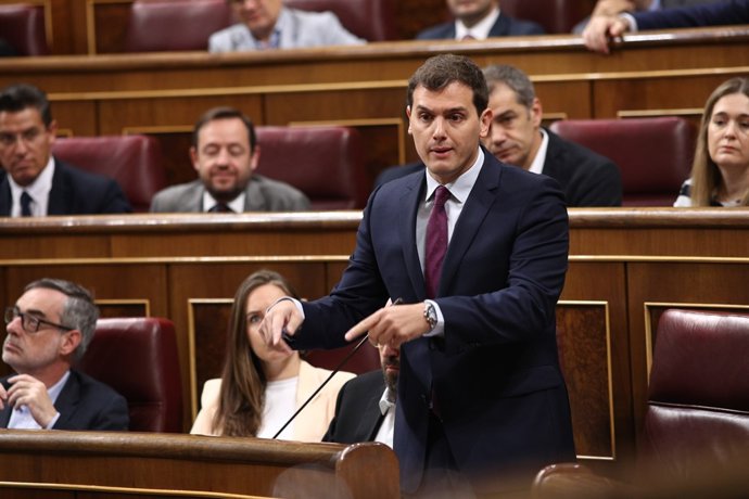 Albert Rivera en la sessió de control al Govern del Congrés
