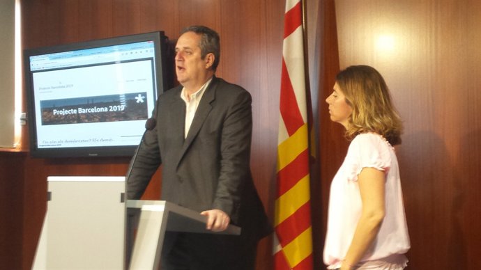 Els regidors del grup Demòcrata a Barcelona Joaquim Forn i Mercè Homs