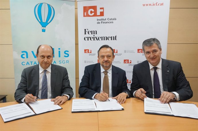 Signatura del conveni entre Avalis, Abanca i ICF