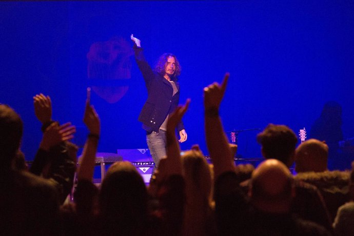 Chris Cornell performing live on stage at the Royal Albert Hall in London during