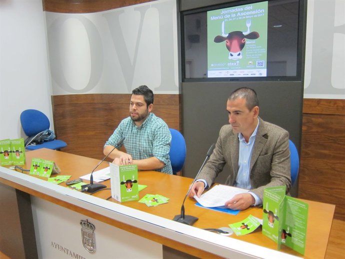 Rubén Rosón y David González presentando el Menú de La Ascensión 2017.