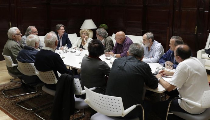 Carmena y la Coordinadora por la Defensa del Sistema Público de Pensiones