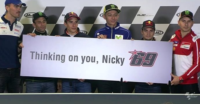 Los pilotos de MotoGP apoyan a Hayden