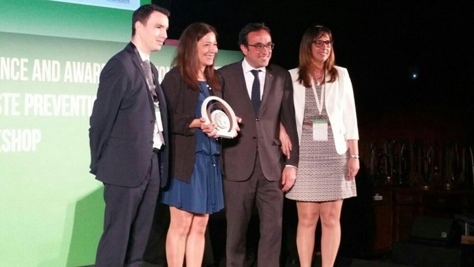 Ana González (Caprabo) i Josep Rull